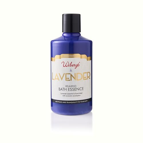 WIBERG'S Lavender Bath Essence | Invigorating & Relaxing Bath Additive with Essential Oils & Capsicum | Muscle Soothing & Relaxing Bath | 300ml