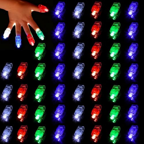 HhBdy 48 Piezas Luces LED Dedo, Luces para Dedos Multicolor Accesorios Fiesta LED Barras Luminosas Divertido Cotillón Brillante para Bodas Festivales de Música Fiestas de Cumpleaños
