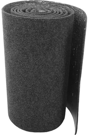 HONITANO Rouleau de dalles de moquette antidérapantes autocollantes pour cuisine, escaliers, chambre, salon, intérieur et extérieur. Dimensions : 40 x 300 cm (15,75 x 118,11 pouces), gris foncé.