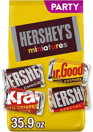 HERSHEY'S Miniatures Chocolate Candy Assortment, Party Bag 1.01kg