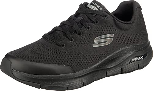 Skechers Men's Arch Fit Trainers, Black Textile/Synthetic/Trim, 13 UK