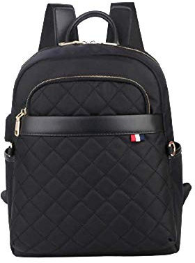 Nordace Ellie Mini Small 10 Inch Tablet PC Backpack, Classic Timeless Design, USB Charger, Key Hook, Hidden Pocket, Water Resistant, black, 8