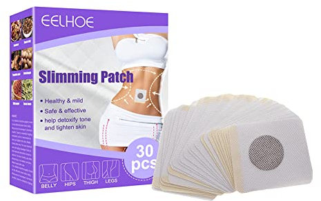 Surakey Paquete de 30 parches desintoxicantes para adelgazar el vientre, calcomanía para pérdida de peso, calcomanía para el ombligo, parche adelgazante natural a base de hierbas para el abdomen,