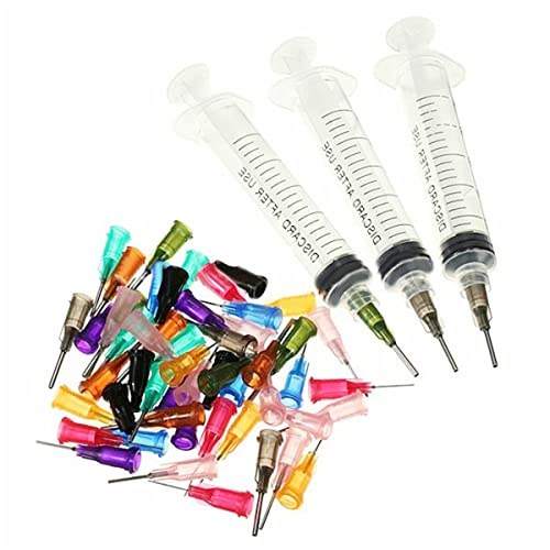 Set med dispenserings-/applikatorflaskor/sprutor, dispenseringssprutor på 10 ml med dispenseringsnålar och lock för gör-det-själv-quilling, akrylmålning, oljeflaska, hantverk, konstverkshobbyer
