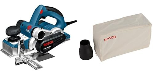 Bosch Professional GHO 40-82 C - Cepillo eléctrico (14000 rpm, profundidad hasta 4 mm, velocidad constante, en maletín) + Bosch Professional Bolsa de polvo para cepillo manual