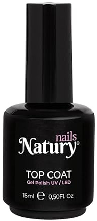 Natury Nails Top Coat Gel-Nagellack 12 FREE, UV/LED, semipermanenter Nagellack, 15 ml. Cruelty Free & Vegan