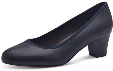 Jana Damen Pumps Kleiner Absatz Vegan, Blau (Navy), 40 EU