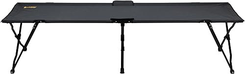 Abbey Camp Cama de camping Asturia-206-206 x 75 x 47 cm - Negro