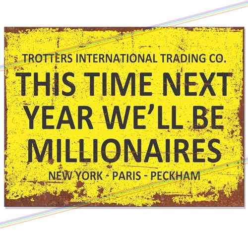 This Time Next Year Funny Metal Bar Signs Father's Day Gift Accessories Home Pub Outdoor Garden Garage Vintage Wall Plaque Man Cave Funny Retro Memorabilia UK 20cm x 15cm