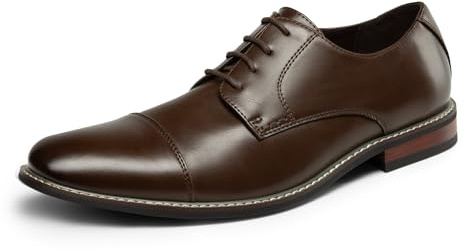 Bruno Marc Zapatos Vestir Hombre Oxfords Cordones Traje,Size 44,Castaño
