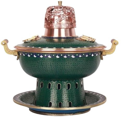 Olla caliente de cobre de Beijing,Olla caliente de estilo chino,Olla caliente de carbón Plato de frotamiento Estufa de alcohol individual de cobre Olla caliente Olla caliente de filigrana de cobre pur