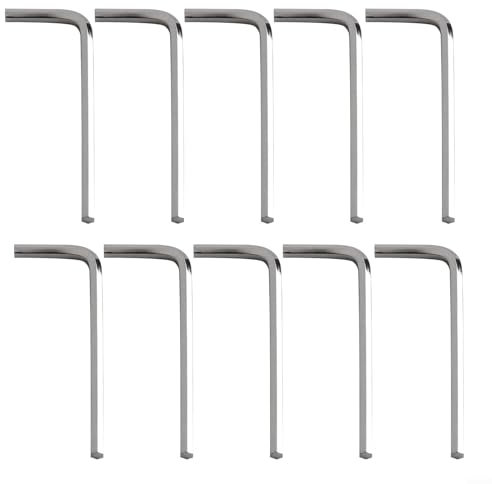 UTTASU Llave hexagonal tipo L, pequeña y ligera, material de acero, 1 56 mm, 10 piezas (3 mm)