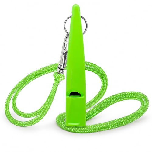 Artomnivera Dog Training Whistle with Lanyard - 211.5 Dog Whistle with Loud, Solid Tone & Far Reaching Sound - Ideal High-Frequency Long-Distance Dog Recall Whistle for Most Breeds - Green