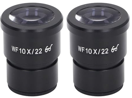 2st 10x mikroskop okular, aluminiumlegering vid vidvinkel biologiskt okular med 22 mm ögonpunkt och 30 mm monteringsstorlek för förbättrad tydlighet och hållbarhet