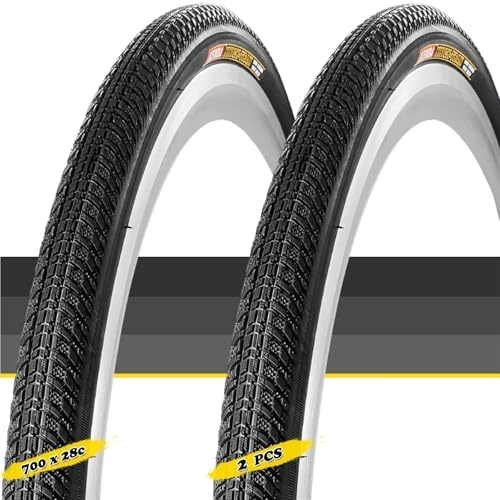 700 28c Däck Set med 2 28-622 Gravel Däck Slitstarka Blockdäck 700 x 28c Racercykel Punkteringsfria Däck 700x28c 28-622 Clincher for Fram- och Bakhjul