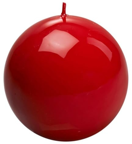 Candela Rossa Rotonda a Palla 5cm sfera Decorativa in Cera per Candelieri natale Centrotavola a pallina Ideale per Decorazioni Natalizie Tavola Ambienti Tonda Per Atmosfere Calde e Raffinate
