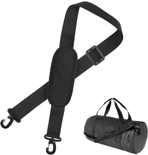 Correa Hombro Universal para Bolsas,90 Bis 160 Cm Taschengurte Zum Wechseln Schwarz con Acolchado Grueso Antideslizante con Mosquetón,3,8cm Correa de hombro Universal de Repuesto para Laptop,Equipaje