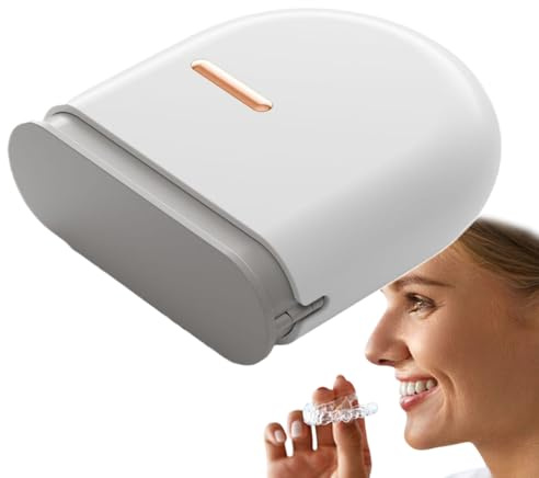 Förvaringsväska – 9,6 cm ABS-väska | Retainer Organizer för Aligner Tandställningar Små tillbehör – robust hållbar med dräneringsränna för fuktskydd perfekt för resor