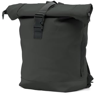 VOYAN Sac à dos enroulable TUN | Sac à dos imperméable en caoutchouc PVC | Portable 13 | Structure résistante avec coutures renforcées | Roll Top léger, vert, Mediano