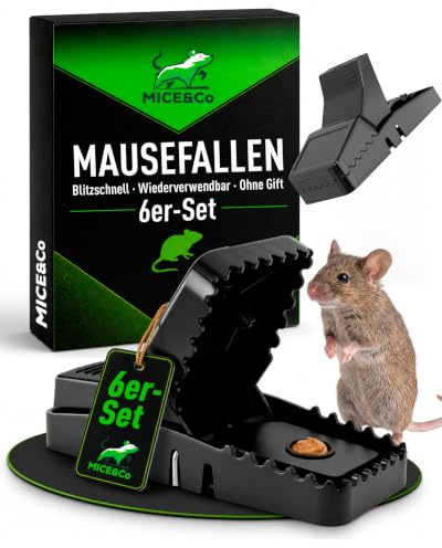 Mice&Co 6 Cepos para Ratones Reutilizables sin Veneno, Ratonera