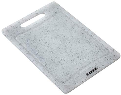 Judge Kitchen Granite Effect Cutting Board Dishwasher Safe Plastic Kitchen Chopping Board with Handle and Juice Groove Small 24cm x 16cm