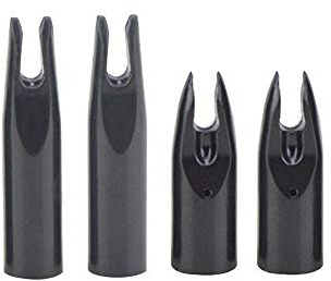 ZSHJG 50pcs Plastica Cocche della Freccia Tiro con L'Arco Freccia Cocca Cocche in Plastica Freccia Pin Nock per OD 6mm 7mm Accessori per l'estremità dell'albero della Freccia (Nero, ID: 7mm)