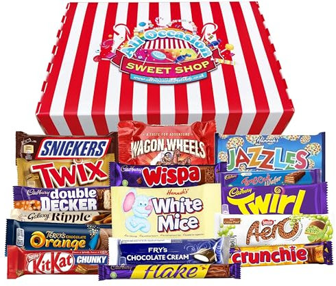Chocolate Gift Box Hamper | Assorted Box of Chocolates | Full Size Chocolate Bars | Happy Birthday Sweet Treats Gift Box