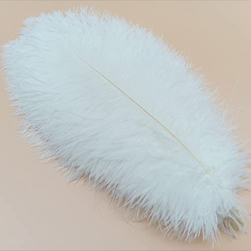 Wholasale Flauschige weiße Straußenfedern Hochzeit Partybedarf Karneval Tänzerin Dekoration Tischdekoration Handwerk 15–70 cm – China, 50–55 cm große Stange, 50 Stück