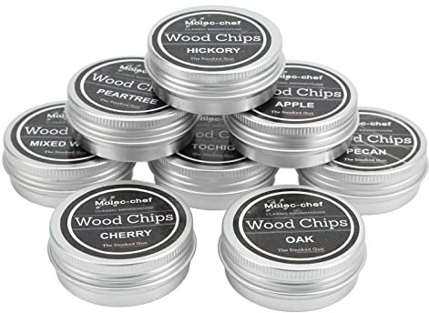 YYQTGG trucioli di Legno per affumicatura, trucioli per affumicatura aromatizzati, Fatti a Mano, 8 Pezzi da Bere per Principianti