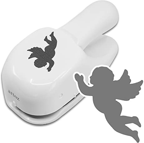 Punch - Angel, 5 cm - Paper punch, hole punch, motif punch for Christmas, wedding, baptism - hole punch with putto motif, suitable up to 220 g/m²