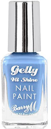 Barry M Gelly Hi Shine Nail Paint, Berry Parfait | Blue Glossy Nail Polish