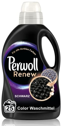Perwoll Renew Schwarz (25 Waschladungen), Waschmittel für alle dunklen Farben, Feinwaschmittel stärkt die Fasern und verbessert die Farbintensität