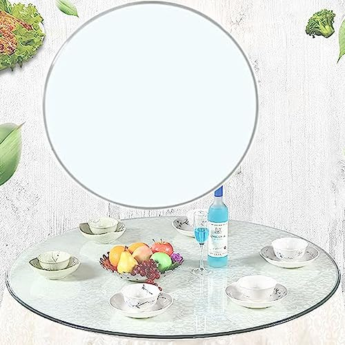 WORDFUN Tablero Superficie Redonda De Mesa, Vidrio Templado, 35-100cm Cristales A Medida, Resistente A Altas Temperaturas, Mesa Redonda, para Mesa De Comedor De Cristal