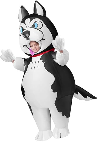 Spooktacular Creations Kids Inflatable Costumes, Full Body Husky Blow Up Costumes for Kids Halloween Cosplay Party.