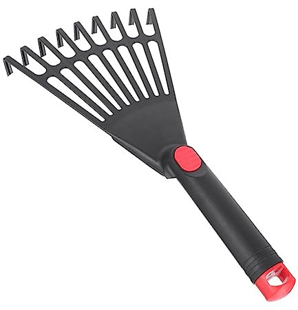 Lurrose Râteau De Jardin avec Manche Petit Râteau De Jardinage pour Parterre De Fleurs Et Ramassage De Outil Et Durable pour Jardinage