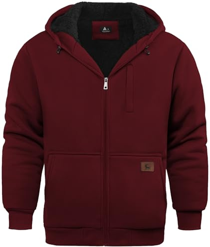 SPEEDRUN Felpe Uomo con Cappuccio Pullover con Zip Invernale Fleece Thermal Felpe Fit Regular