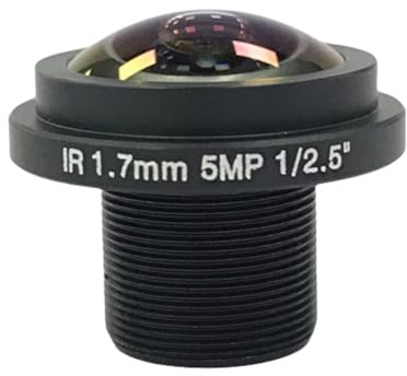Obiettivo fisheye da 1,7 mm, lenti per fotocamera CCTV da 5 MP, obiettivo grandangolare a 180 gradi, telecamera panoramica, rete HD, lenti grandangolari per sistema di sicurezza