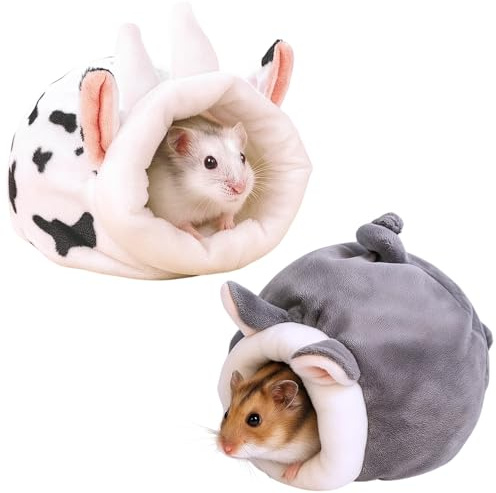 CBRPVT 2 Pcs Guinea Pig Bed, Guinea Pig Hideout, Guinea Pigs House, Cozy Small Animal Hideout, Suitable for Hamsters and Dwarf Rabbits, Soft and Washable Cage Accessories