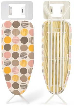 Nordiq - Tabla De Planchar - Tablas De Planchar - Tabla Plegable Y Ligera - Funda 100% Algodón - Amarilla 117x84X34cm