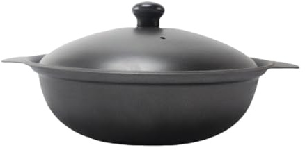 BESPORTBLE Recipiente para Arroz y Pollo Estofado, Cazuela de Barro Tapa, Olla de Hierro Fundido para Cocina Doméstica y Uso Diario