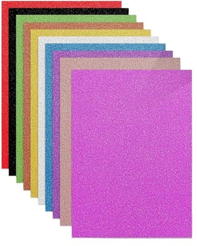 25 ark glitter kartong papper A4 250 G för gör-det-själv scrapbook festdekoration