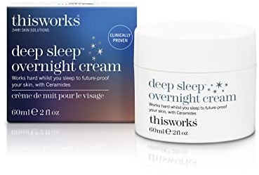 This Works Deep Sleep Overnight Cream, 60 ml - Face Cream with Persian Silk Tree Extract, Ceramides & Copper PCA to Support Skin Renewal - Nourishing Night Cream with Deep Sleep Functional Fragrance