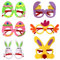 Huture 6Stk Eier Gläser für Ostern, Ostern Party Gläser, Ostern Party Bevorzugung Brillen, Hasenohren Gläser für Kinder, Lieferungen Ostern Foto Booth Korb Stuffers für Kinder und Erwachsene