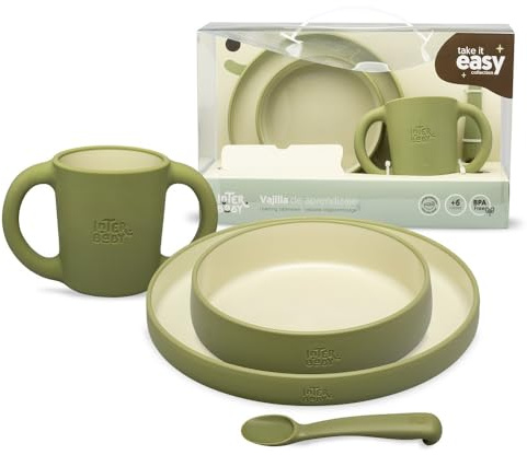 Stoviglie di apprendimento, per bambini verde