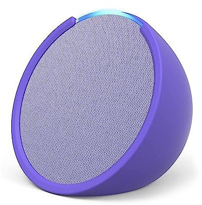 Echo Pop | Full sound compact Wi-Fi and Bluetooth smart speaker with Alexa | Lavender Bloom and a Made For Amazon Sleeve for Echo Pop (2023 release), Purple