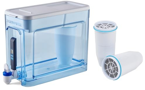 ZeroWater Dispensador de filtro de agua de 7,5 L con 3 filtros avanzados de 5 etapas, certificado IAPMO para reducir el plomo y PFOA/PFOS