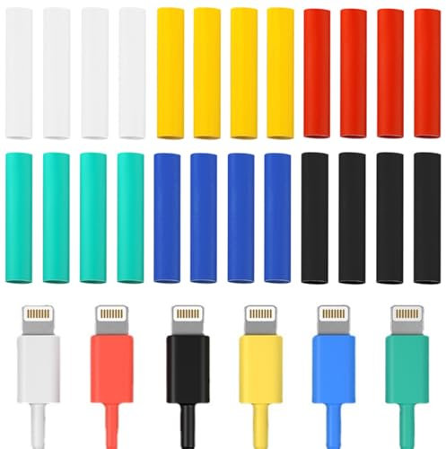 EIHI 24 Piezas tubo termoretráctil, tubo termoretráctil, tubo termoretráctil para cables eléctricos, protector de cable de teléfono móvil