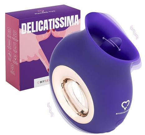 MySecretCase Zunge Vibrator Sexspielzeug für die Frau - Leise Auflegevibrator mit Klitorisstimulation, Sex Vibration fur Frauen Solo, Klitoris Sextoys Vibratoren, Auflege Stimulator, Zungenvibrator