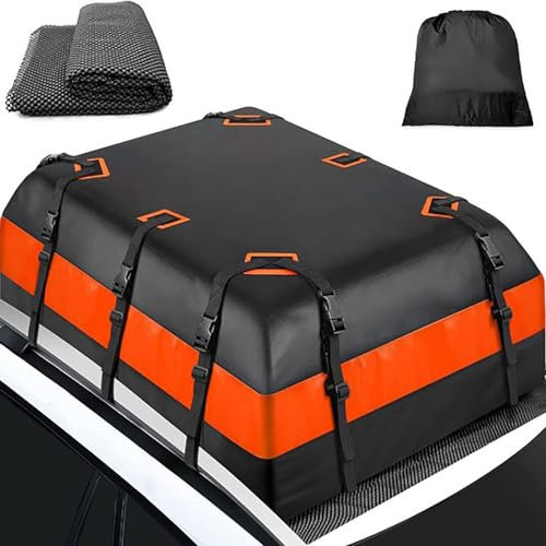 Auto Dachbox für Seat Ibiza León Toledo Alhambra Ateca Arona Tarraco Formentor León Cross Sport, 600L 21 Kubikfuß Faltbare Dachtasche Gepäckbox Dachboxen, Universal wasserdichte Reißfeste Dachkoffer