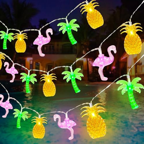 Guirlande Lumineuse Tropicale, 3 M 20 LED Guirlande Lumineuse Hawaïen, Fairy Lights Hawaïenne, Idéal Pour Une Fête Hawaïenne Intérieure Ou Extérieure, Une Fête Estivale Ou Une Décoration De Plage